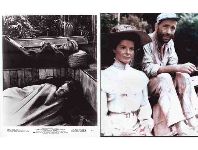 AFRICAN QUEEN, 1952, movie stills, Humphrey Bogart, Katharine Hepburn