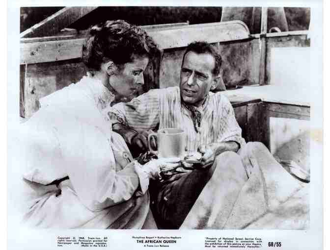 AFRICAN QUEEN, 1952, movie stills, Humphrey Bogart, Katharine Hepburn