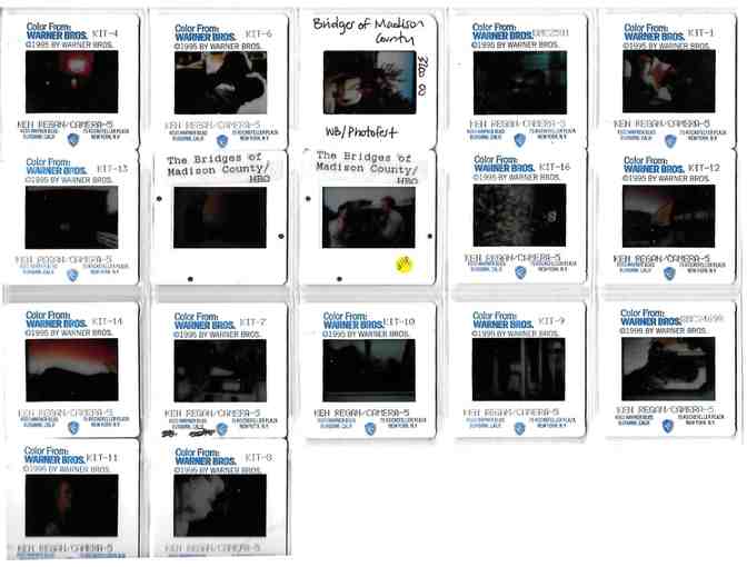 BRIDGES OF MADISON COUNTY, 1995, color slides, Clint Eastwood