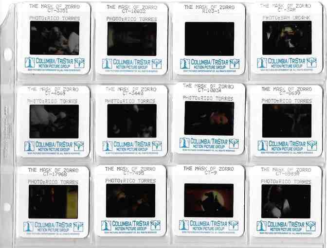 MASK OF ZORRO, 1998, color slides, Antonio Banderas