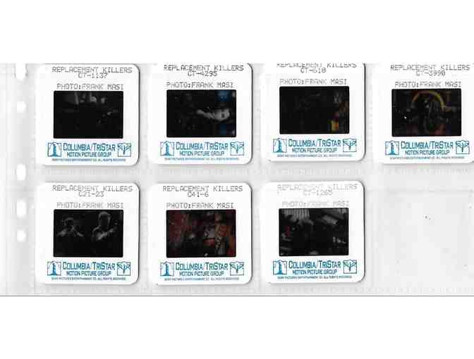 REPLACEMENT KILLERS, 1998, color slides, Mira Sorvino, Chow Yun-Fat