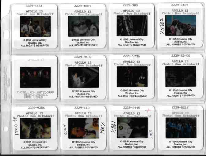 APOLLO 13, 1995, color slides, Tom Hanks, Ed Harris