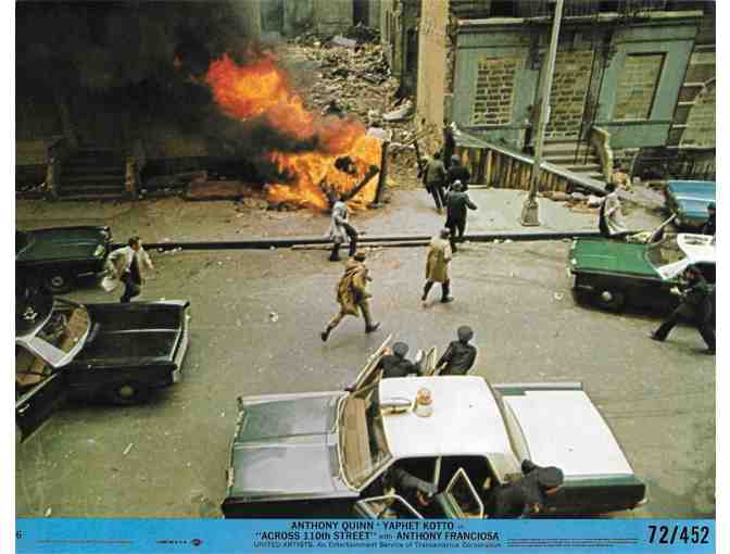 ACROSS 110TH STREET, 1972, mini lobby cards, Anthony Quinn