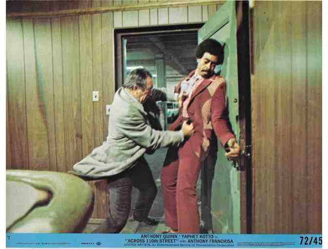 ACROSS 110TH STREET, 1972, mini lobby cards, Anthony Quinn