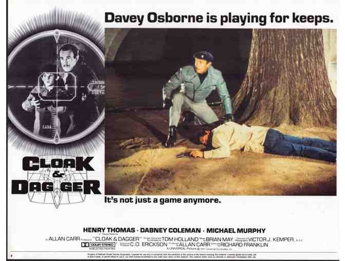 CLOAK AND DAGGER, 1984, lobby cards, Henry Thomas