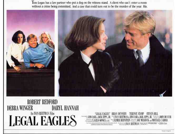 LEGAL EAGLES, 1986, lobby cards, Robert Redford, Daryl Hannah
