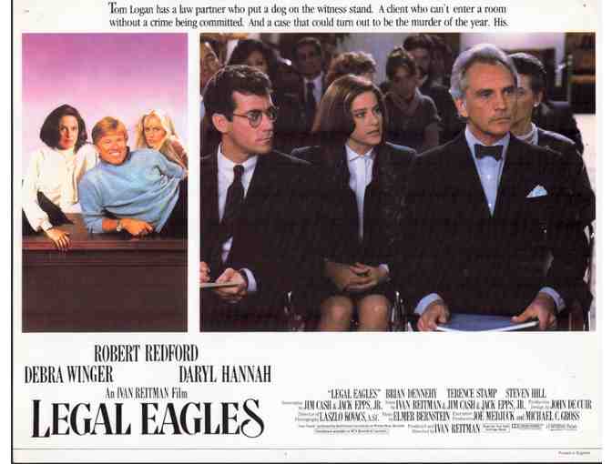 LEGAL EAGLES, 1986, lobby cards, Robert Redford, Daryl Hannah