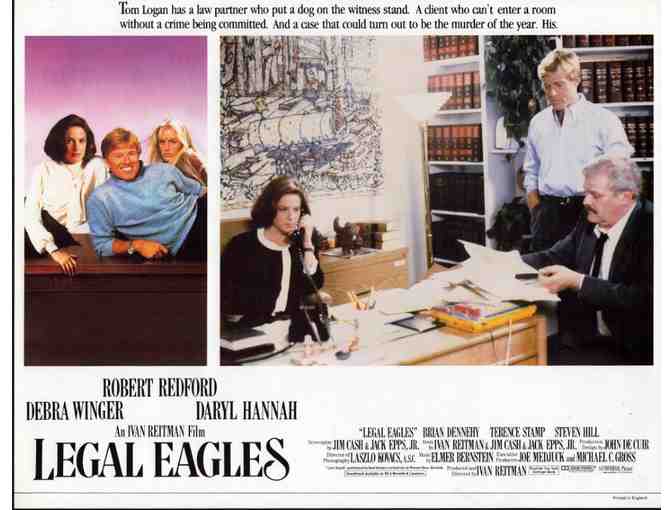 LEGAL EAGLES, 1986, lobby cards, Robert Redford, Daryl Hannah