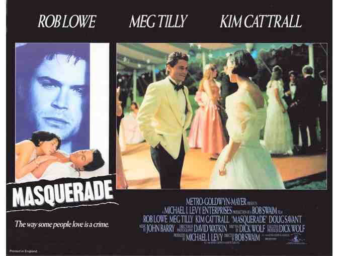 MASQUERADE, 1988, lobby cards, Rob Lowe, Kim Cattrall
