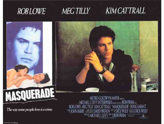 MASQUERADE, 1988, lobby cards, Rob Lowe, Kim Cattrall