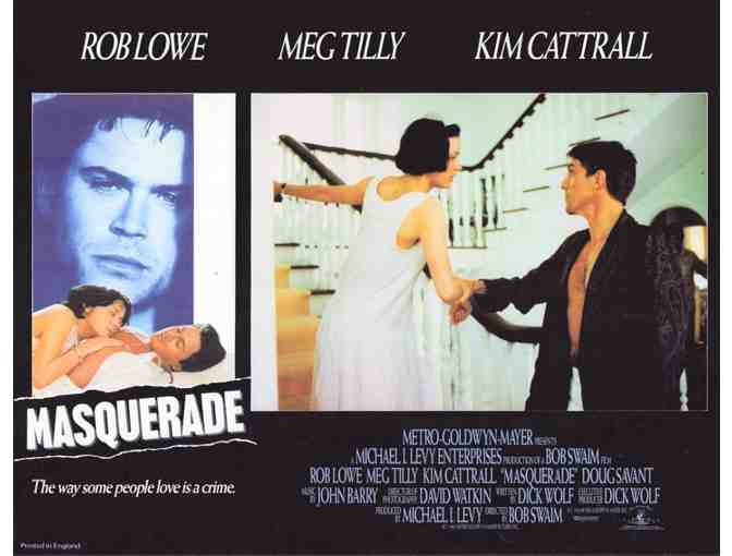 MASQUERADE, 1988, lobby cards, Rob Lowe, Kim Cattrall