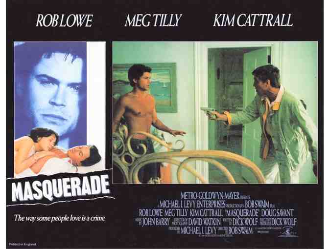 MASQUERADE, 1988, lobby cards, Rob Lowe, Kim Cattrall