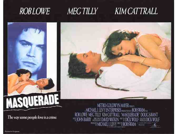 MASQUERADE, 1988, lobby cards, Rob Lowe, Kim Cattrall