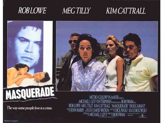 MASQUERADE, 1988, lobby cards, Rob Lowe, Kim Cattrall