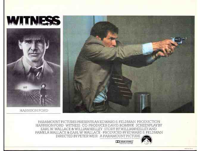 WITNESS, 1985, lobby cards, Harrison Ford, Viggo Mortensen