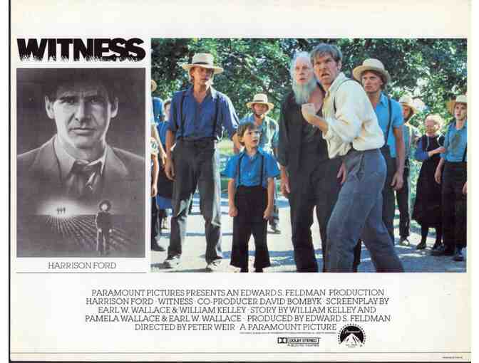 WITNESS, 1985, lobby cards, Harrison Ford, Viggo Mortensen
