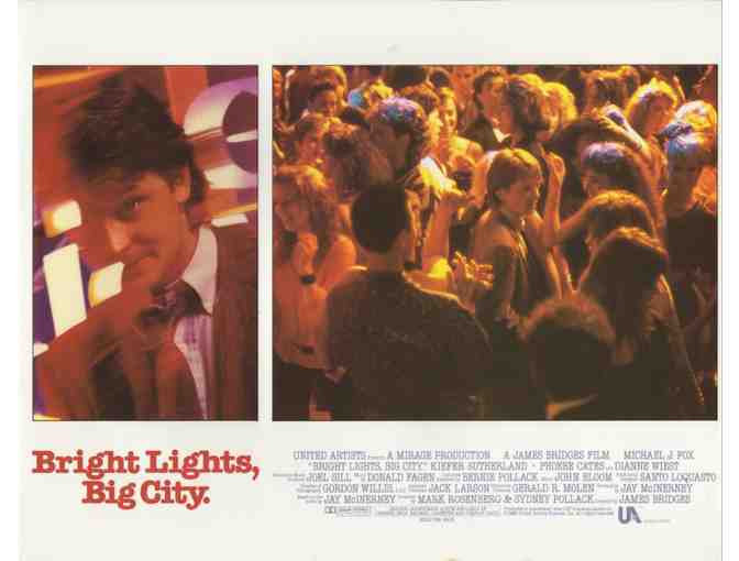 BRIGHT LIGHTS, BIG CITY, 1988, lobby cards, Michael J. Fox, Keifer Sutherland