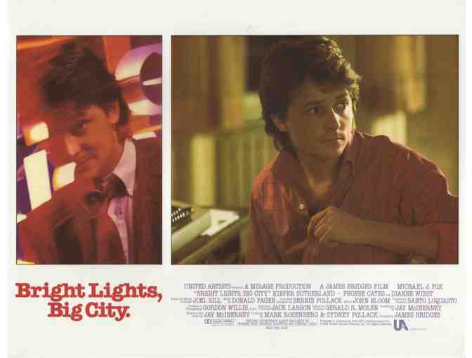 BRIGHT LIGHTS, BIG CITY, 1988, lobby cards, Michael J. Fox, Keifer Sutherland