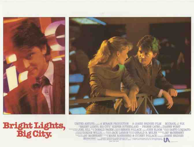 BRIGHT LIGHTS, BIG CITY, 1988, lobby cards, Michael J. Fox, Keifer Sutherland
