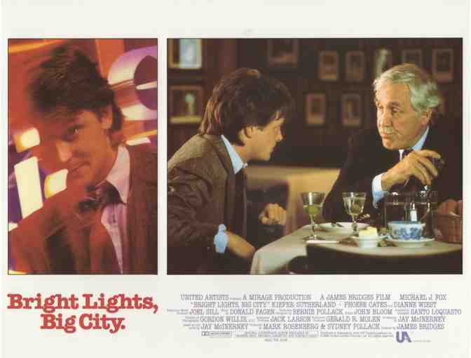 BRIGHT LIGHTS, BIG CITY, 1988, lobby cards, Michael J. Fox, Keifer Sutherland