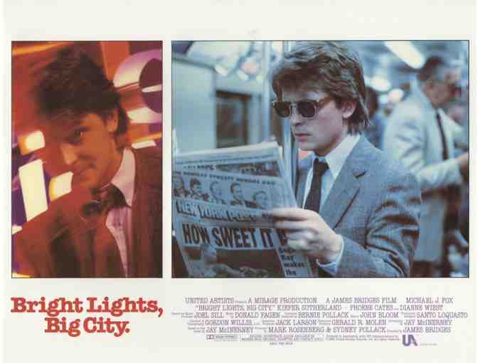 BRIGHT LIGHTS, BIG CITY, 1988, lobby cards, Michael J. Fox, Keifer Sutherland