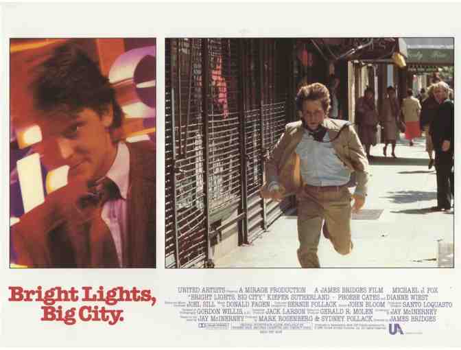 BRIGHT LIGHTS, BIG CITY, 1988, lobby cards, Michael J. Fox, Keifer Sutherland
