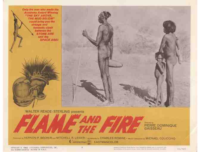 FLAME AND THE FIRE, 1966, lobby cards, African native tribe documentary