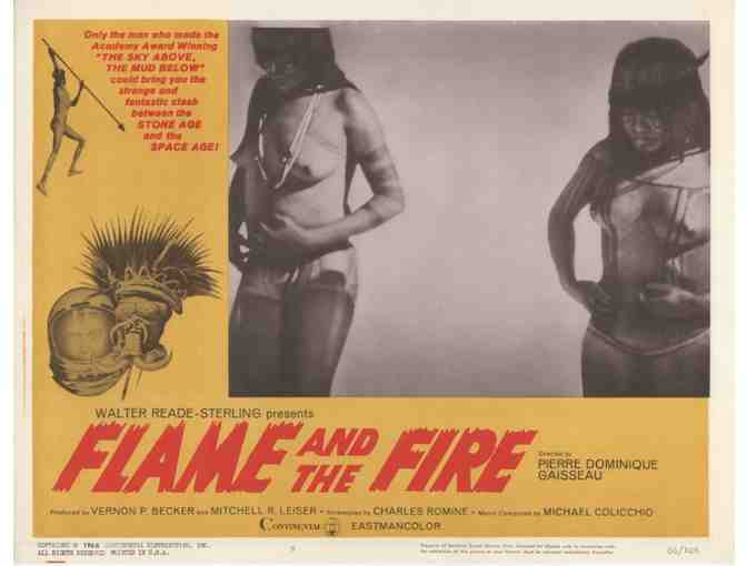 FLAME AND THE FIRE, 1966, lobby cards, African native tribe documentary