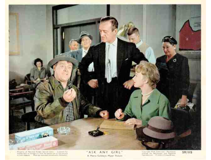 ASK ANY GIRL, 1959, mini lobby cards, David Niven, Shirley MacLaine