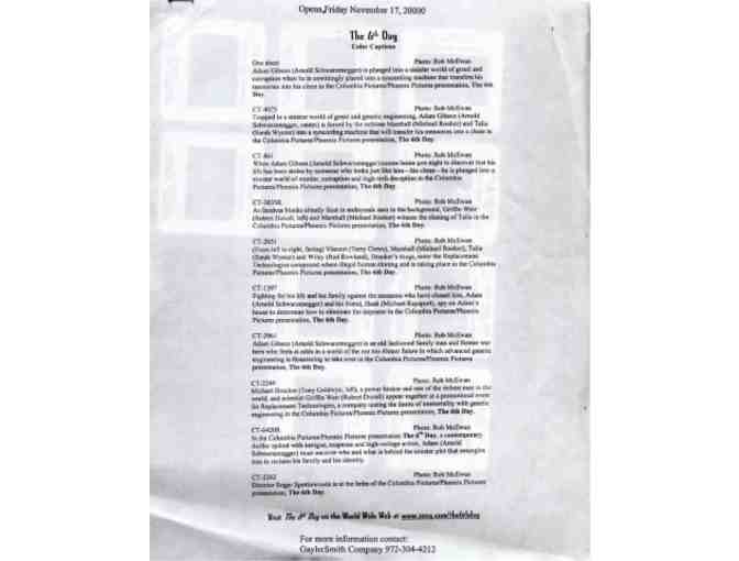 6th DAY, 2000, color slides, Arnold Schwarzenegger, Robert Duvall