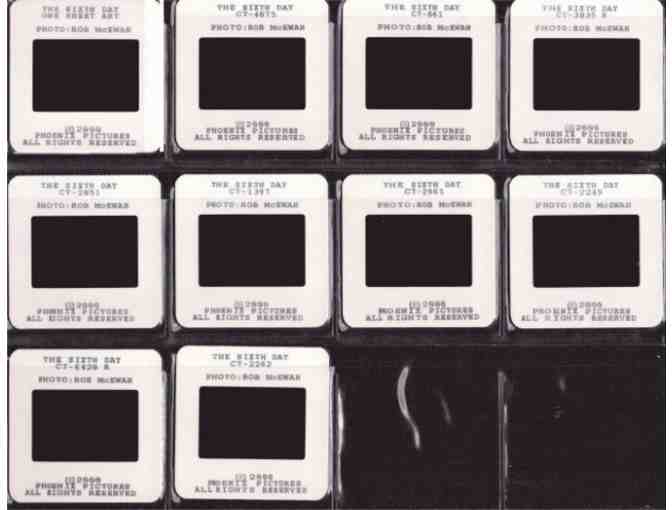 6th DAY, 2000, color slides, Arnold Schwarzenegger, Robert Duvall