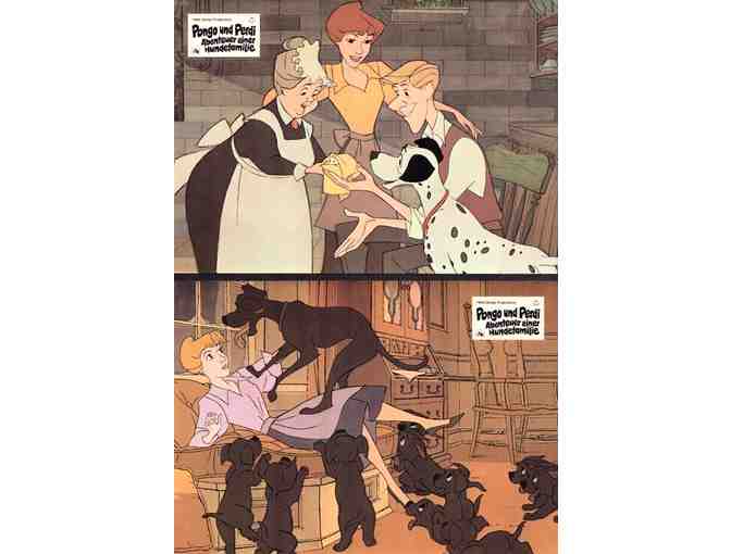 101 DALMATIANS, 1961, German lobby cards, Walt Disney animated cartoon