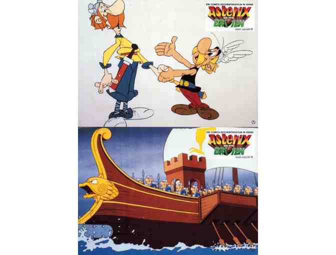 ASTERIX IN BRITAIN, 1986, French lobby cards, animated