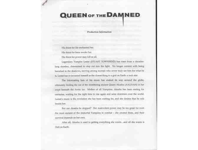 QUEEN OF THE DAMNED, 2001, presskit, Stuart Townsend, Aaliyah