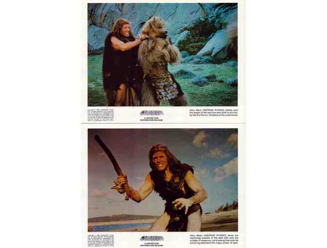 CONQUEST, 1984, mini lobby cards, DEALERS LOT, George Rivero, Maria Scola
