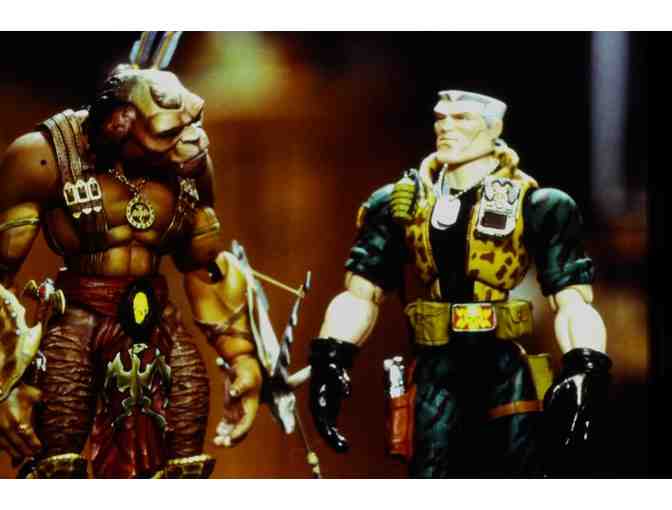 SMALL SOLDIERS, 1998, color slides, Kirsten Dunst, Phil Hartman