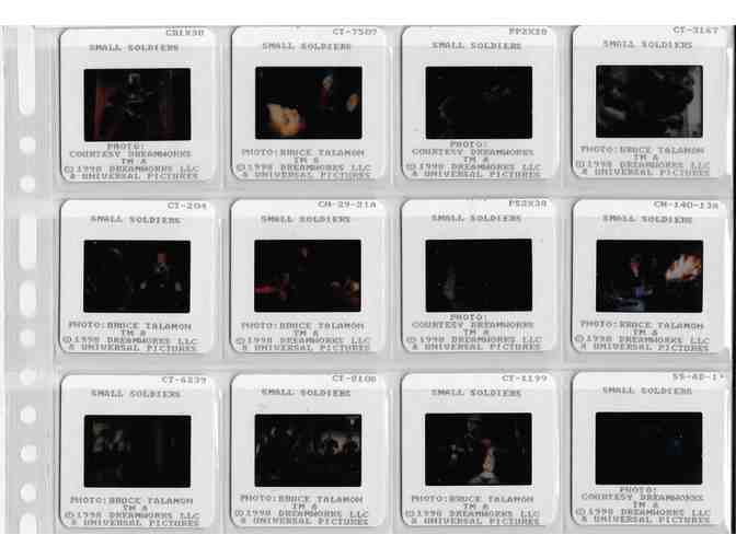 SMALL SOLDIERS, 1998, color slides, Kirsten Dunst, Phil Hartman