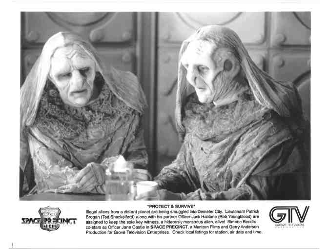 SPACE PRECINCT, tv stills, COLLECTORS LOT, Ted Shackelford, Rob Youngblood