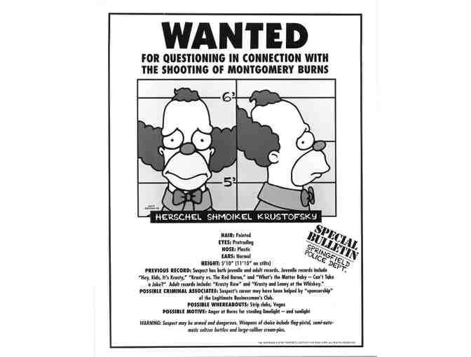 SIMPSONS, TV series, studio stills, Fox Broadcasting animation.