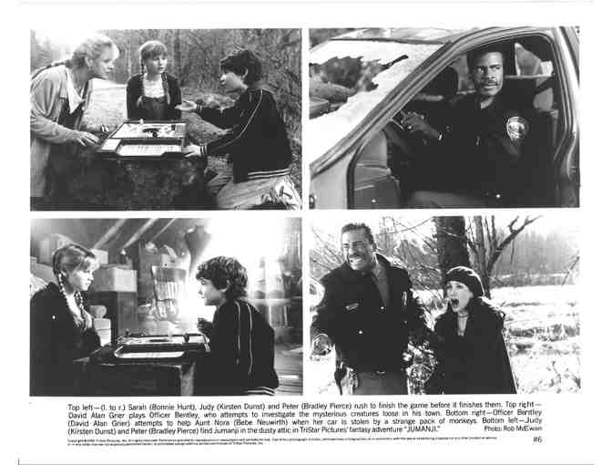 JUMANJI, 1995, movie stills, Robin Williams, Kirsten Dunst, Bonnie Hunt