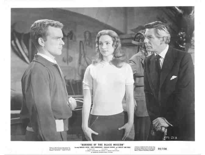 HORRORS OF THE BLACK MUSEUM, 1959, movie stills, Michael Gough