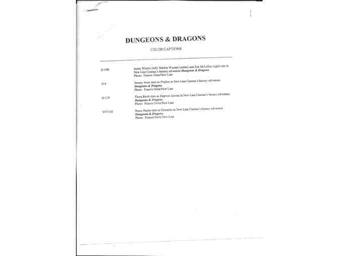 DUNGEONS AND DRAGONS, 2000, color slides, Marlon Wayans