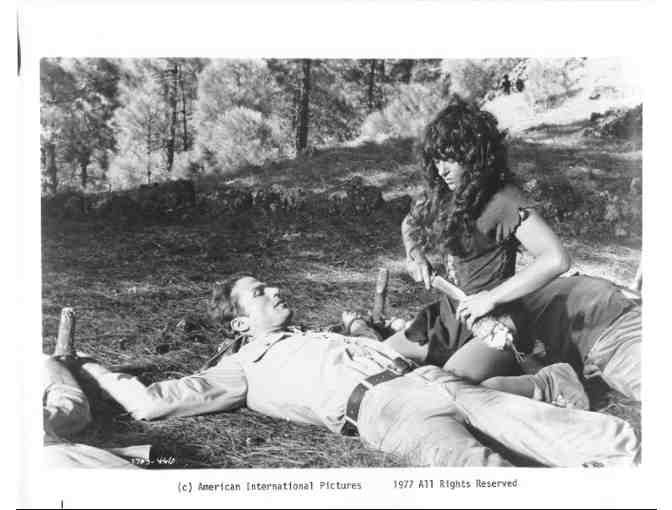 PEOPLE THAT TIME FORGOT, 1977, cards and stills, Patrick Wayne