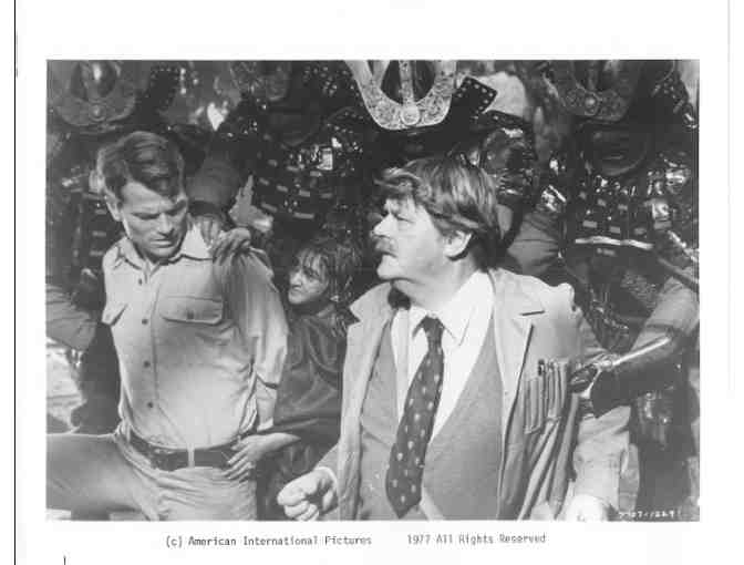 PEOPLE THAT TIME FORGOT, 1977, cards and stills, Patrick Wayne