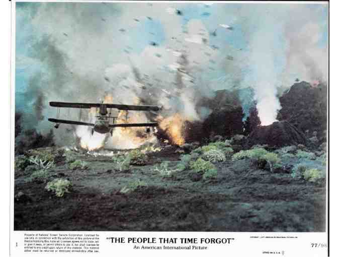 PEOPLE THAT TIME FORGOT, 1977, cards and stills, Patrick Wayne