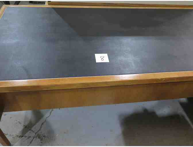 Wooden Desk, with leather top