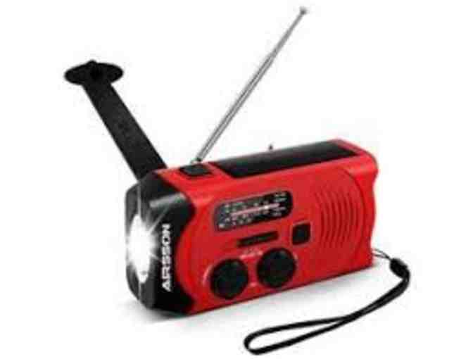 Camping/ Outdoors Gift Basket #2 (Walkie-Talkie/ Weather Radio/ Flashlights)