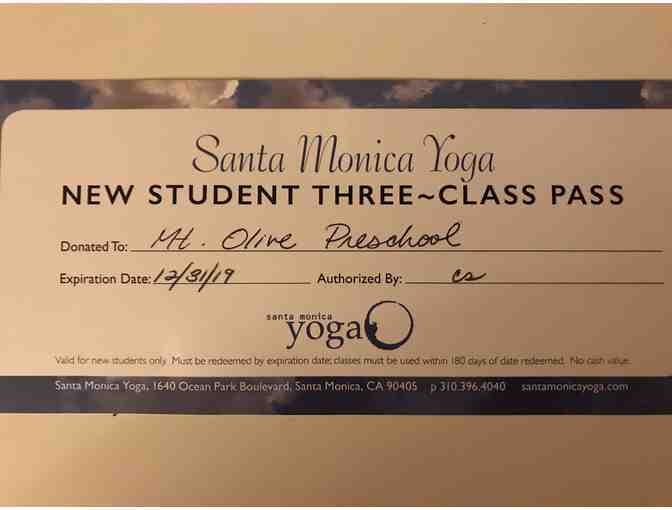 3 Class Yoga Pass