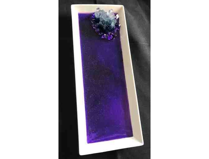 Handcrafted Plate with Crystals - #2