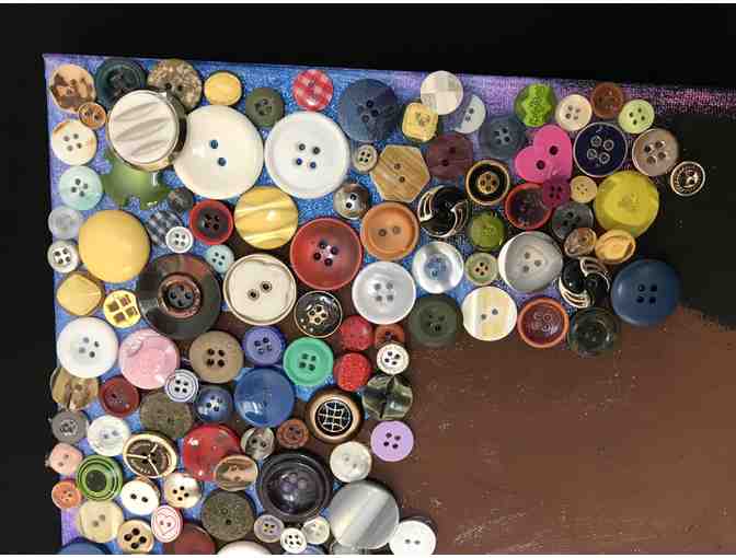 Room 7 Button Art Tree Canvas